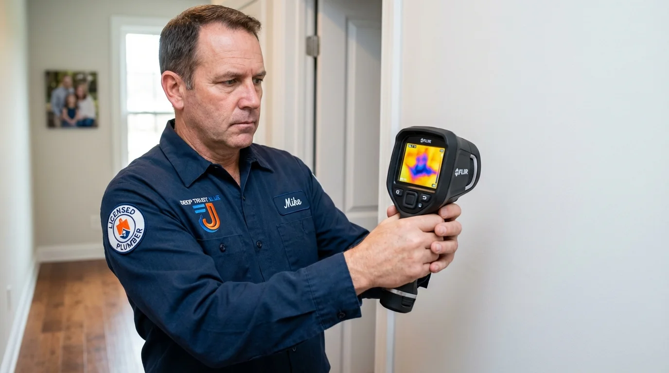 Thermal imaging leak detection by Johns Plumbing LLC in Woodsville